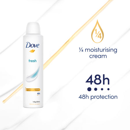 Dove Fresh 48h Anti-perspirant 1/4 Moisturising Cream Citrus Scent 250ml