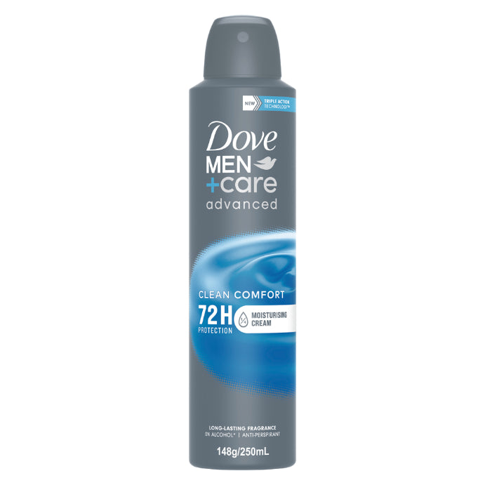 Dove Men+ Care Advanced Clean Comfort 72h Anti-perspirant 1/4 Moisturising Cream 250ml