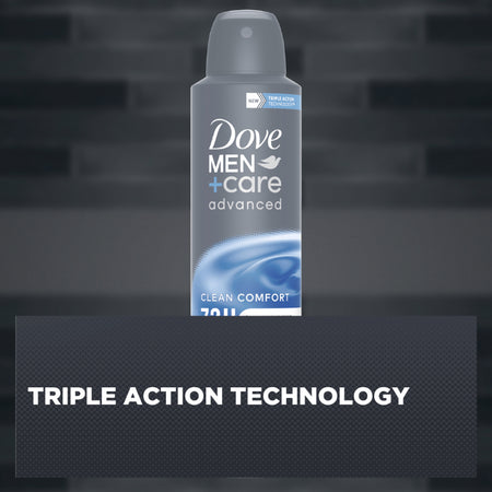 Dove Men+ Care Advanced Clean Comfort 72h Anti-perspirant 1/4 Moisturising Cream 250ml