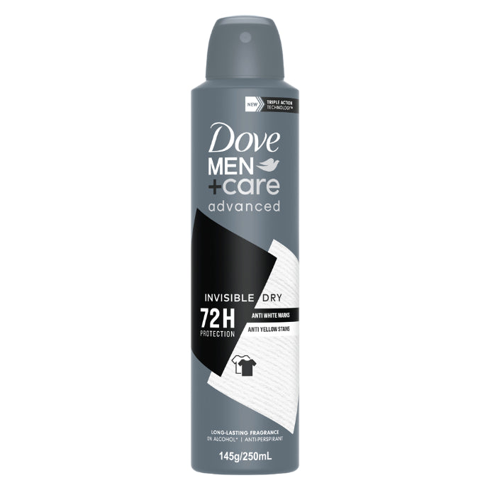 Dove Men+ Care Advanced Antiperspirant Aerosol Invisible Dry 250ml
