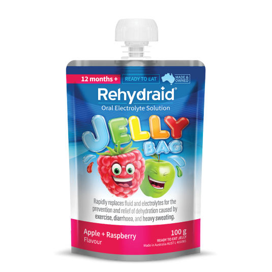 REHYDRAID APPLE RASPBERRY JELLY BAG 100G