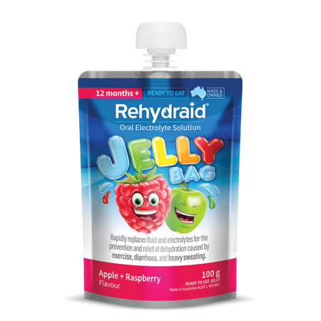 REHYDRAID APPLE RASPBERRY JELLY BAG 100G