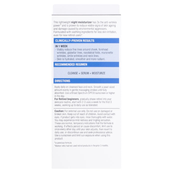 Neutrogena® Visible Repair Retinol Night Moisturizer 30ml