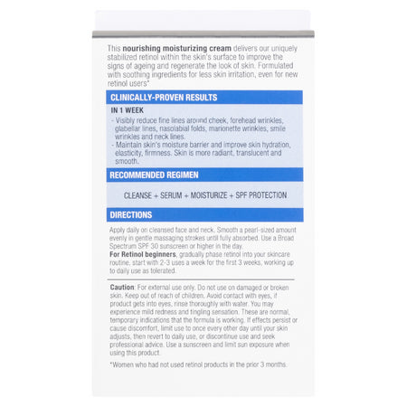 Neutrogena® Visible Repair Retinol Regenerating Cream 50g