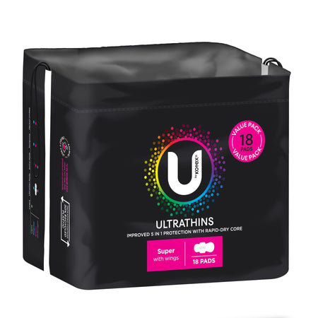 U BY KOTEX Ultrathin SUPER WING BULK 18