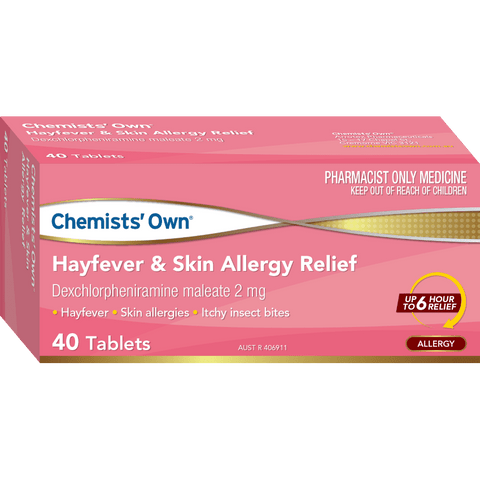 Chemists Own Hayfever & Skin Allergy Relief 2MG TAB 40