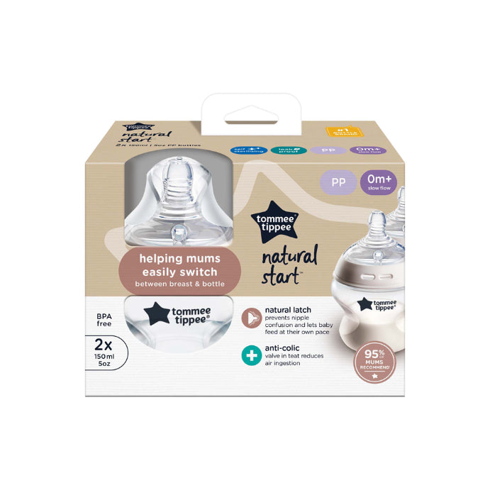 Tommee Tippee Natural Start 2 X 150ml Pp Bottles
