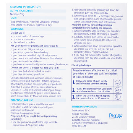 Nicotinell 2mg Fruit Gum 144 Pack