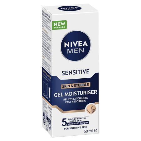 Nivea Men Sensitive Skin & Stubble Gel Moisturiser 50ml