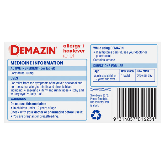 Demazin Allergy & Hayfever 80 Tablets
