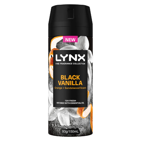 Lynx Fine Fragrance Body Spray Black Vanilla 150ml
