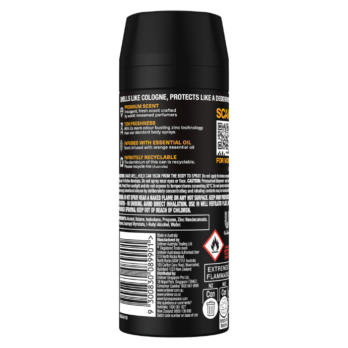 Lynx Fine Fragrance Body Spray Black Vanilla 150ml