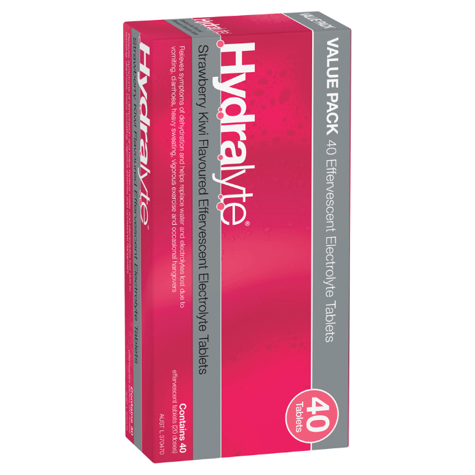 Hydralyte Eff Strawberry Kiwi 40tab