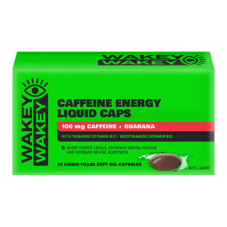 Wakey Wakey Caffeine Energy Liquid 20 Capsules