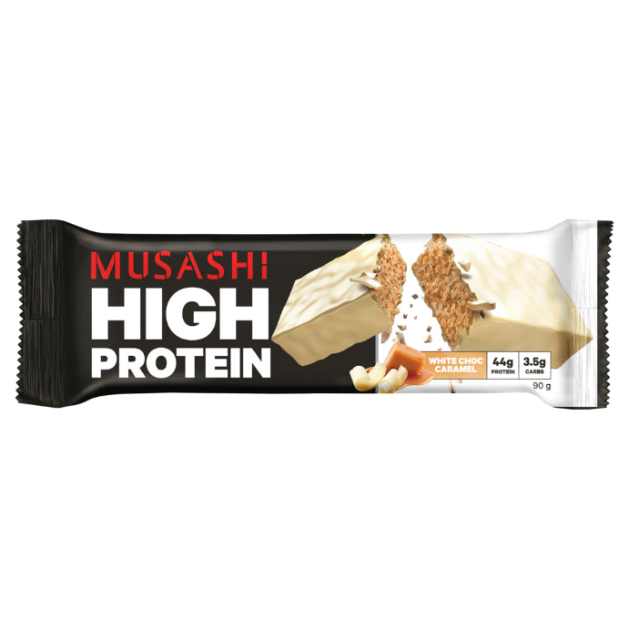 Musashi High Protein Bar White Choc Caramel 90g x 12