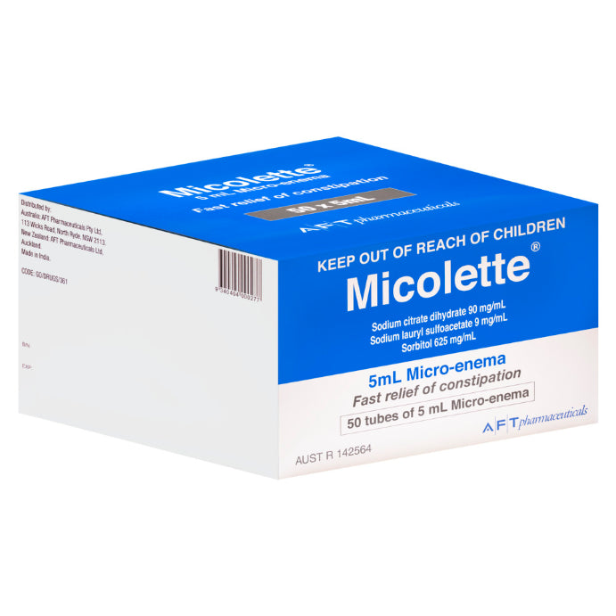 Micolette Micro Enema 5ml 50 Pack