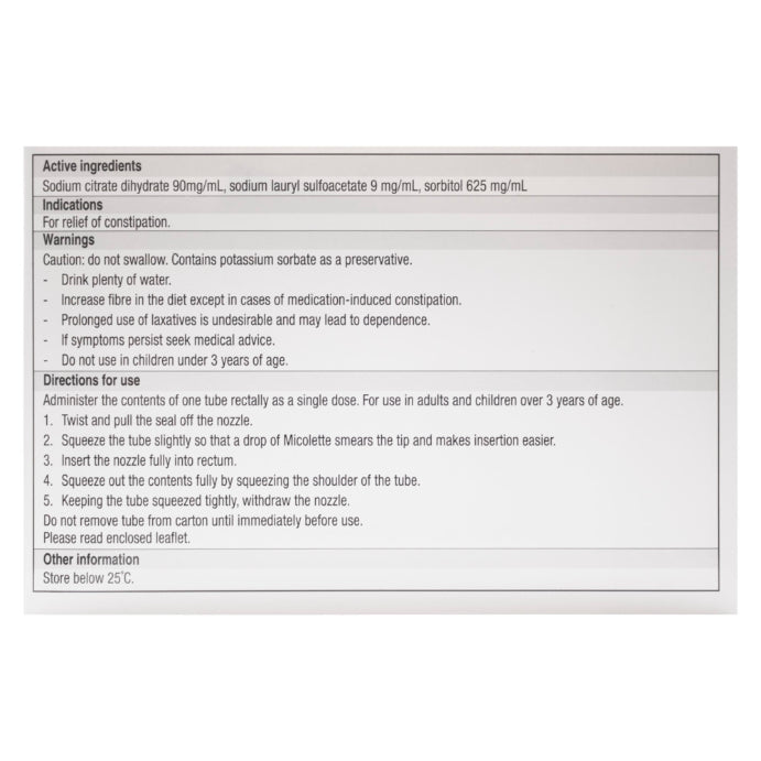 Micolette Micro Enema 5ml 50 Pack