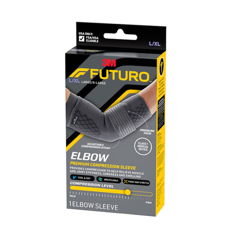 FUTURO Premium Compression Elbow Sleeve 49007 Large XLarge