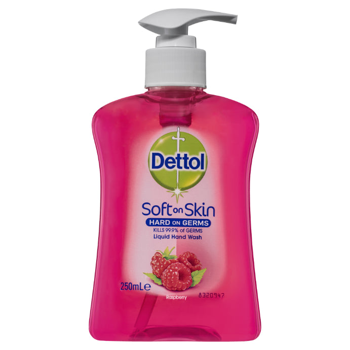 Dettol Antibacterial Liquid Hand Wash Pump Raspberry 250ml