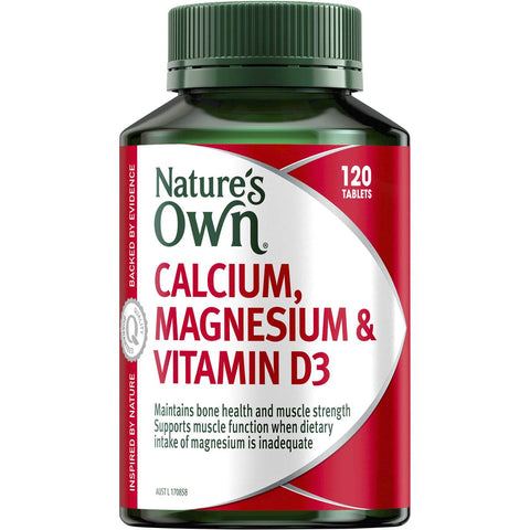 Nature's Own Calcium & Magnesium With Vitamin D3 120 Tablets