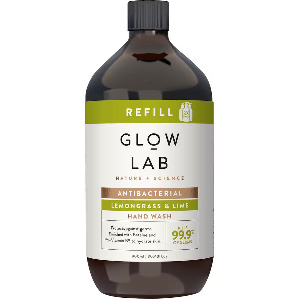 Glow Lab Lemongrass & Lime Refill Anti-Bacterial Hand Wash 900ml