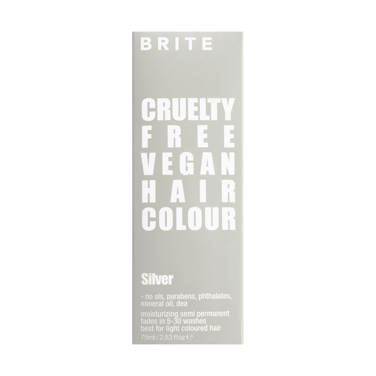 Brite Organix Semi Permanent Hair Colour Silver 75ml