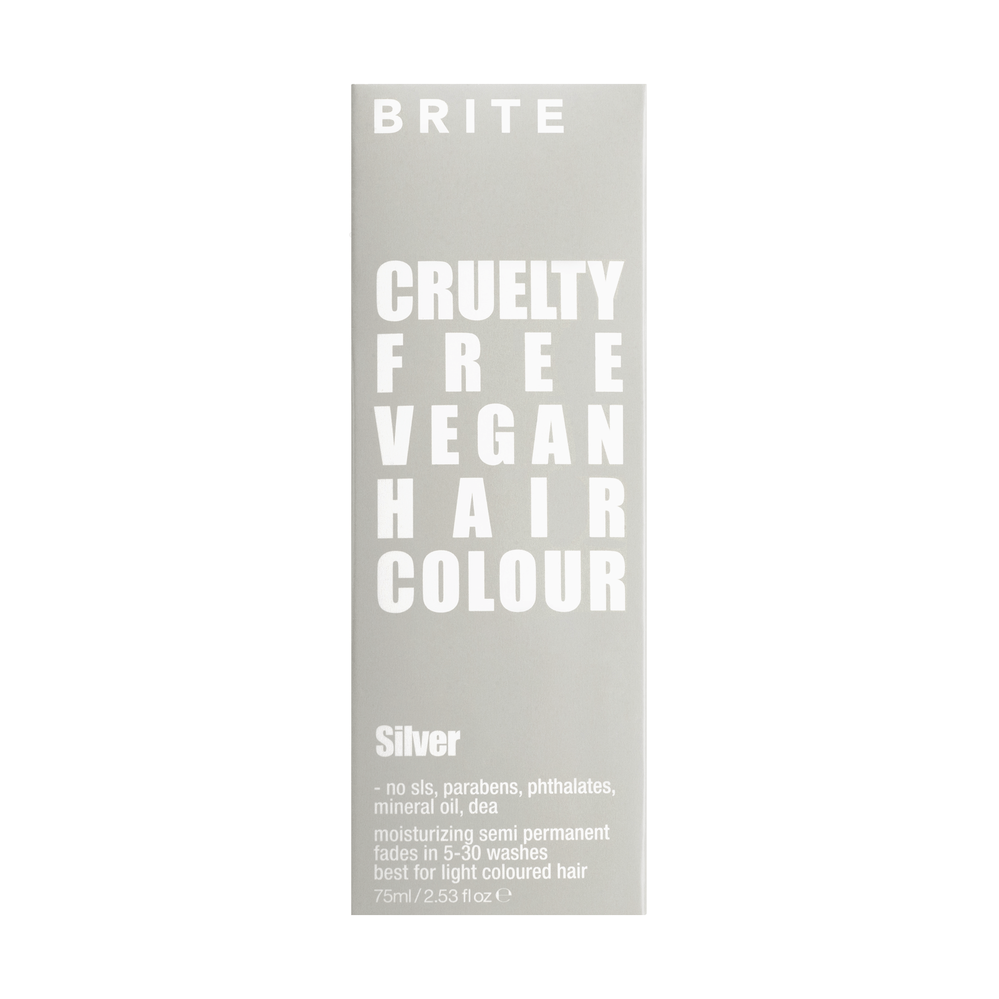 Brite Organix Semi Permanent Hair Colour Silver 75ml