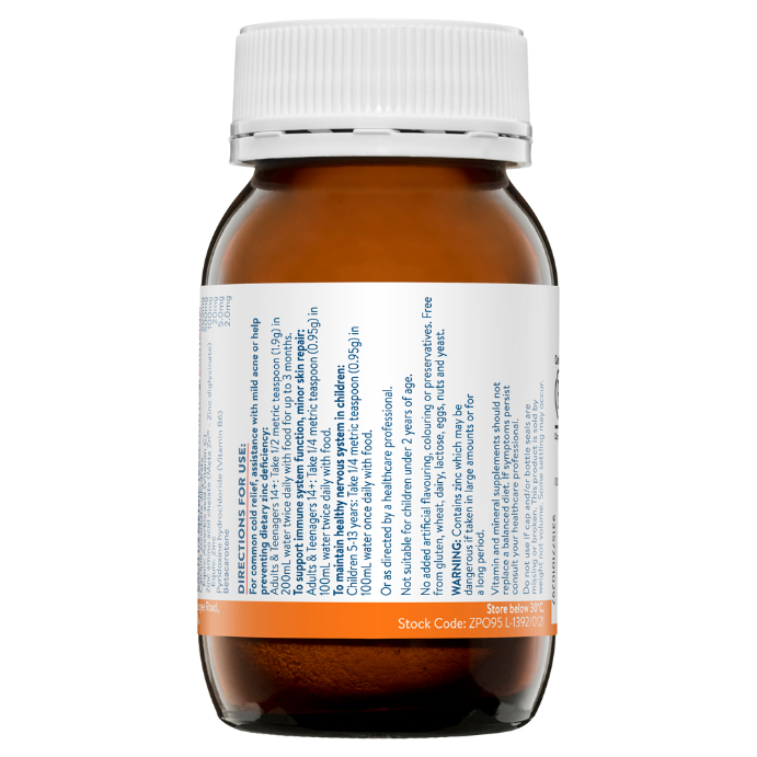 Ethical Nutrients Mega Zinc 40MG with Vitamin C Orange 95g