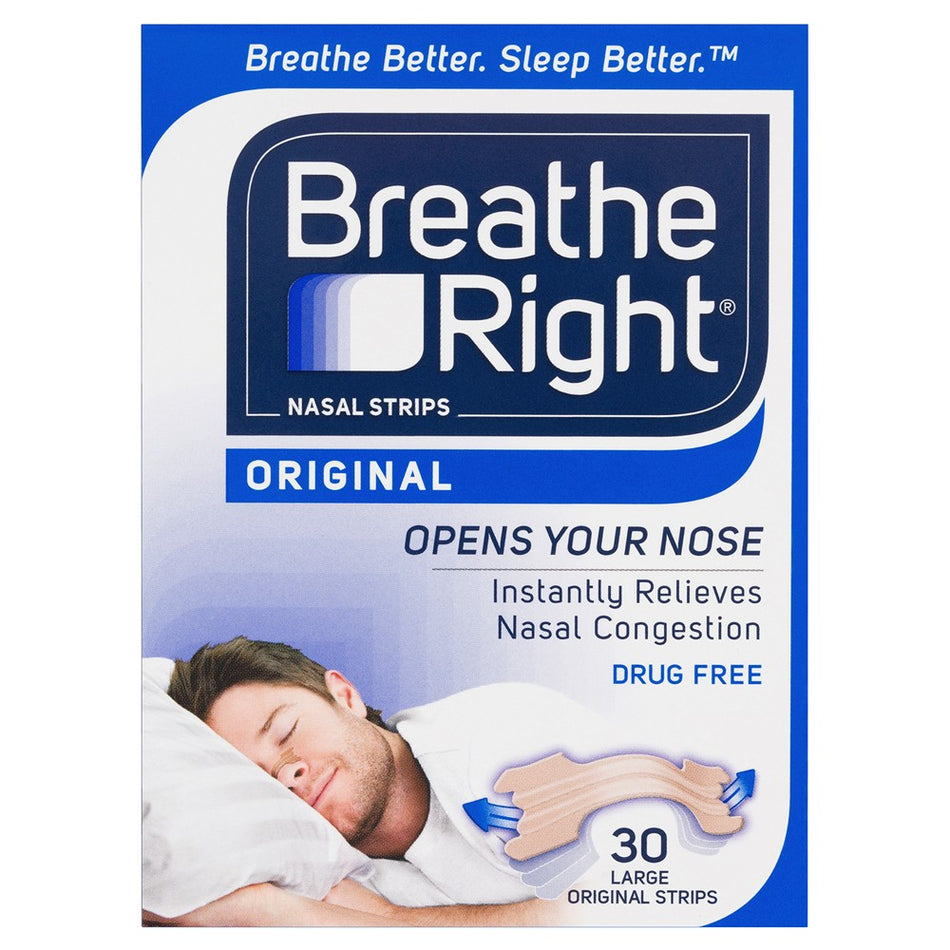 Breathe Right Nasal Strips Original Large X 30