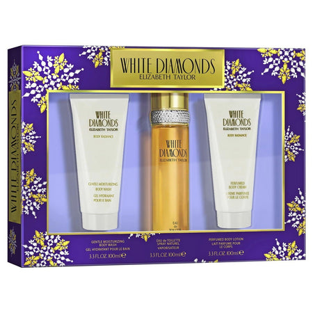Elizabeth Taylor White Diamonds Eau De Toilette 100ml 3 Piece Gift Set