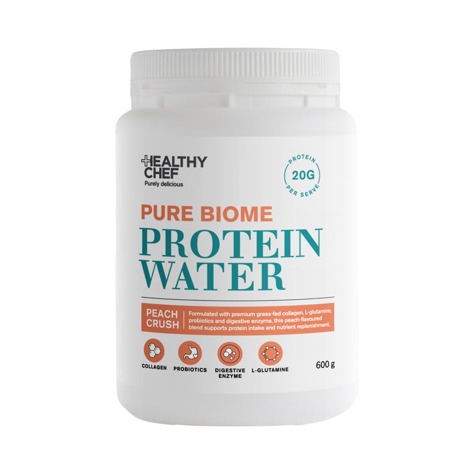 The Healthy Chef Protein Water Pure Biome Peach Crush 600g