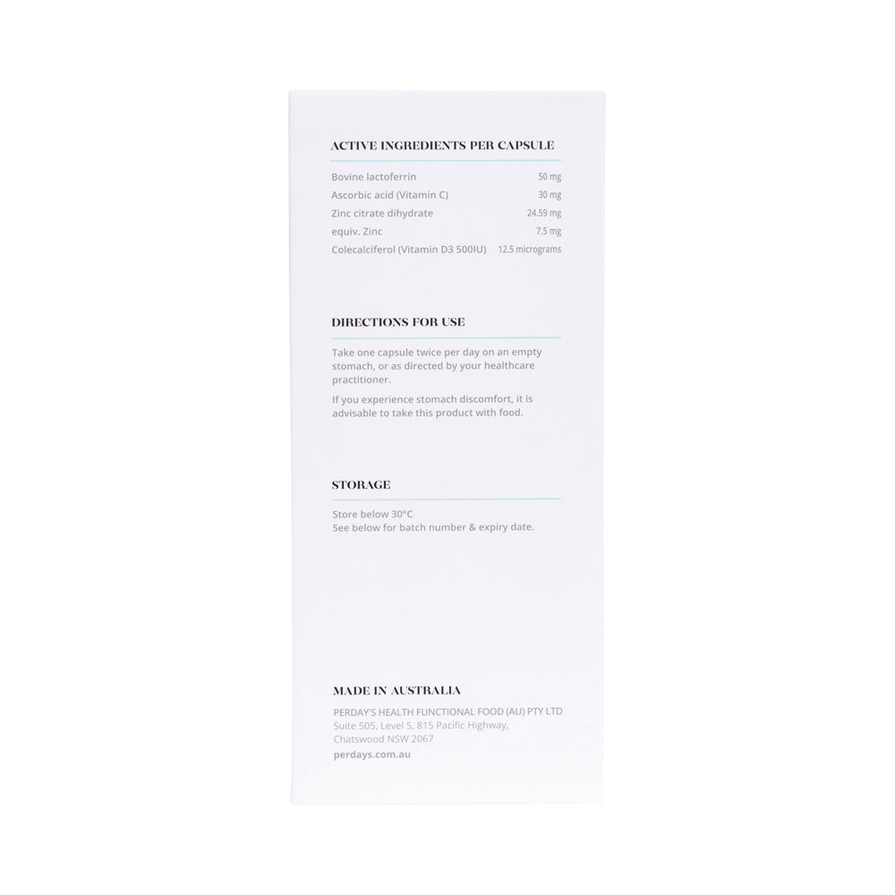 Perdays Immune Boost + Lactoferrin 60c