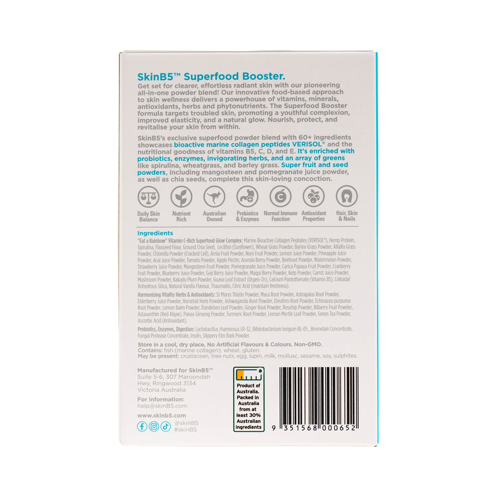 Skinb5 All-in-one Clear Skin Superfood Booster Powder Mix Sachet 5g X 14 Pack