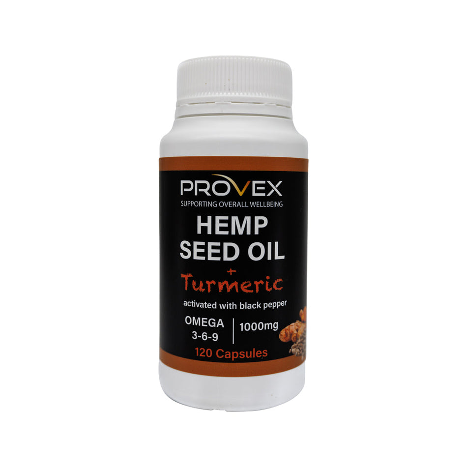 Provex Hemp Seed Oil + Turmeric 1000mg 120c