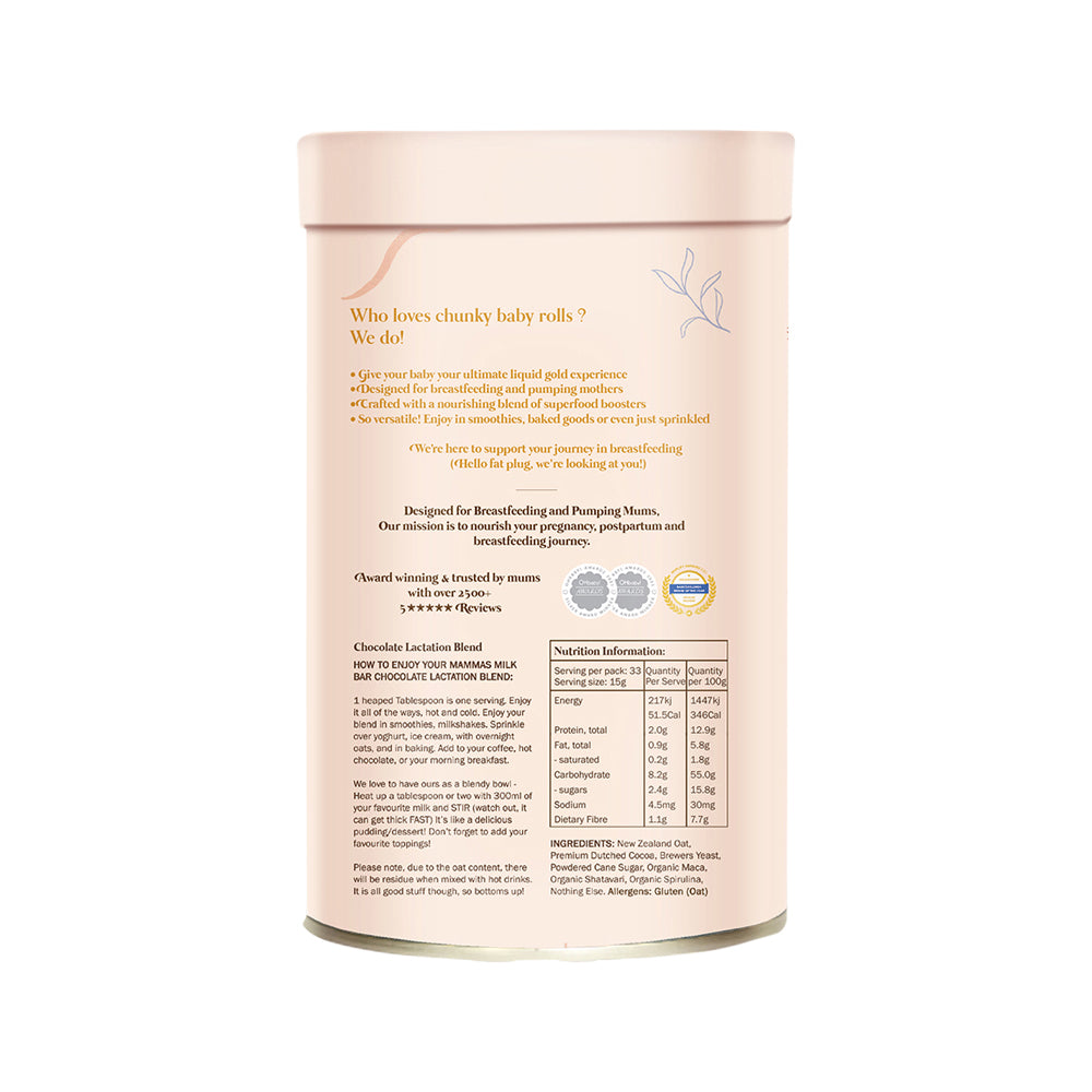 Mammas Milk Bar Chocolate Lactation Support Blend 500g