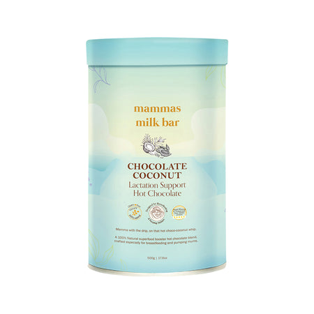 Mammas Milk Bar Chocolate Coconut Lactation Support Hot Chocolate 500g