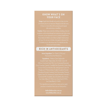Little Urchin Face Light/medium Tint Natural Sunscreen Spf 50+ Pump 50g