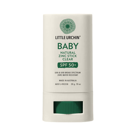 Little Urchin Baby Natural Zinc Stick Clear Spf 50+ 20g
