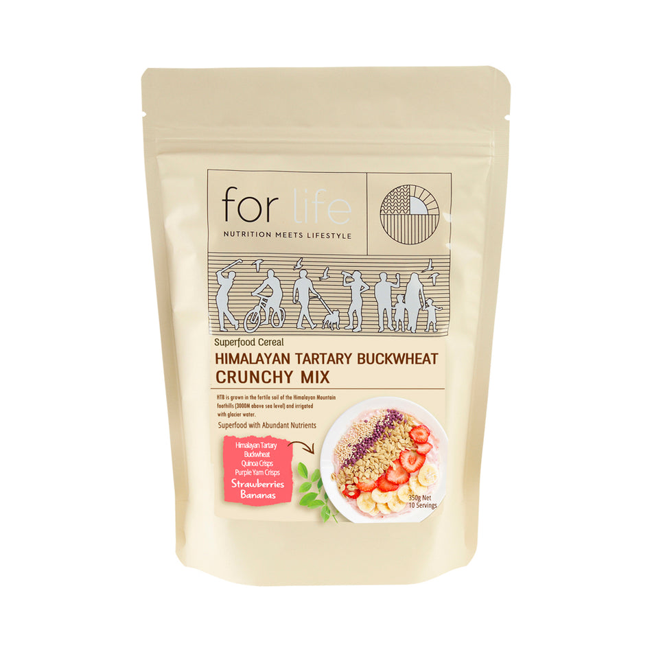 Forlife Nutrition Himalayan Tartary Buckwheat Crunchy Mix Strawberries Bananas 350g