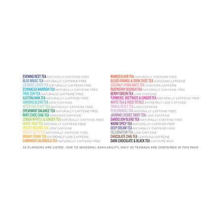 Tea Tonic Assorted Selection Pack X 20 Tea Bags