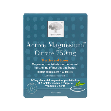 New Nordic Active Magnesium Citrate 750mg 60t