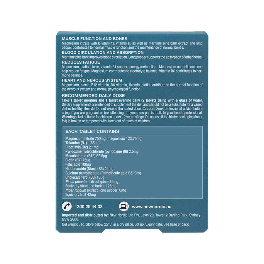 New Nordic Active Magnesium Citrate 750mg 60t