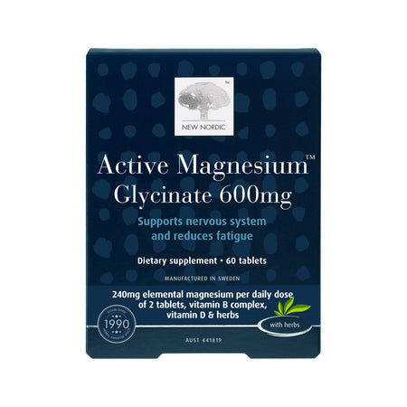 New Nordic Active Magnesium Glycinate 600mg 60t