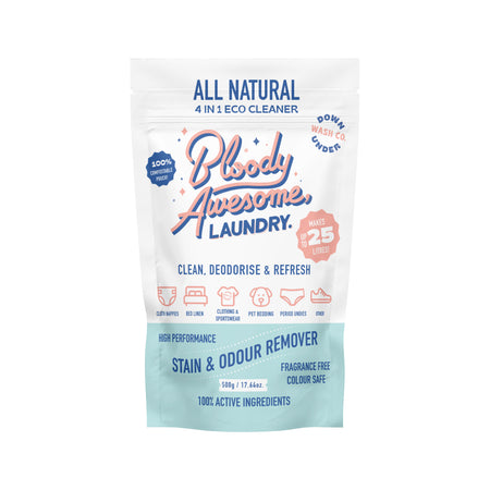 Downunder Wash Co. Bloody Awesome Laundry Stain & Odour Remover Fragrance Free 500g