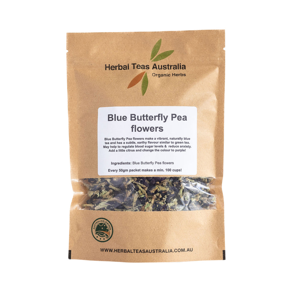 Herbal Teas Australia Blue Butterfly Pea Flowers 50g