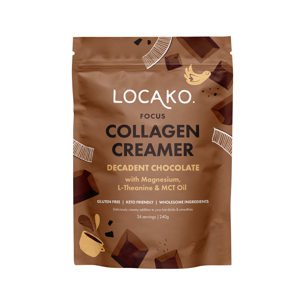 LOCAKO COLLAGEN CREAMER FOCUS DECADENT CHOCOLATE 240G