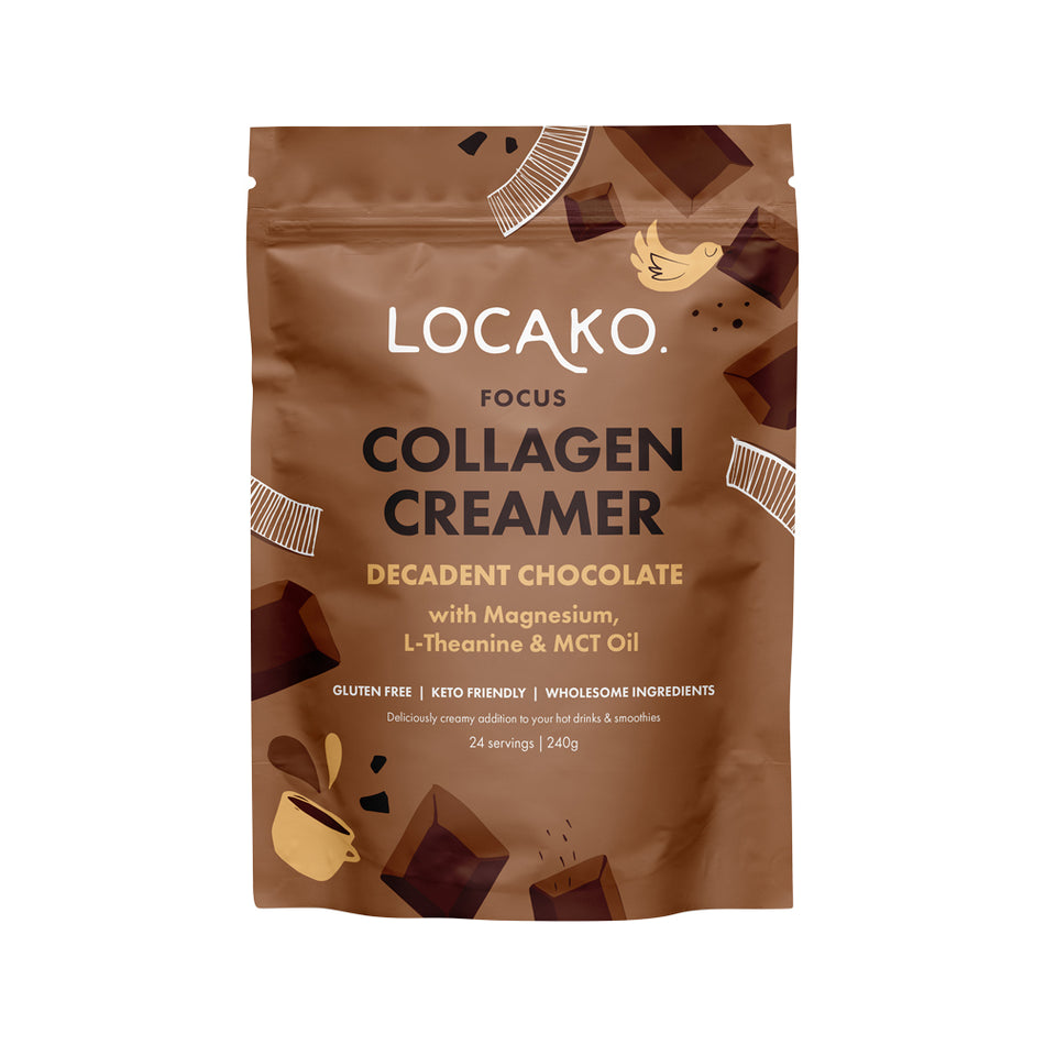 LOCAKO COLLAGEN CREAMER FOCUS DECADENT CHOCOLATE 240G