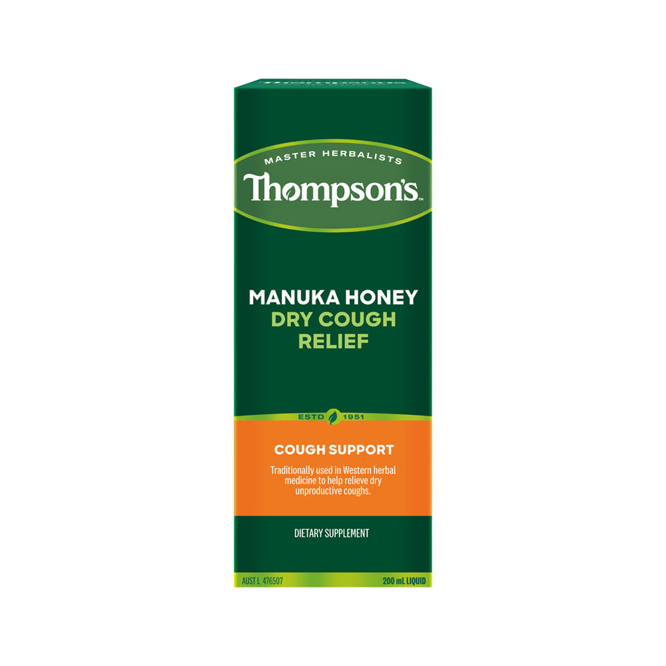 THOMPSONS MANUKA HONEY DRY COUGH RELIEF 200ML