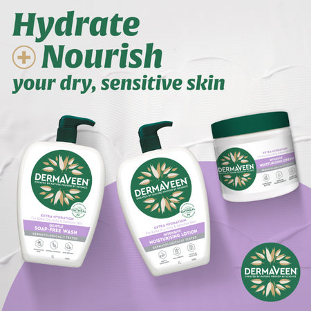 DermaVeen Extra Hydration Gentle Soap-Free Wash 500mL Pump