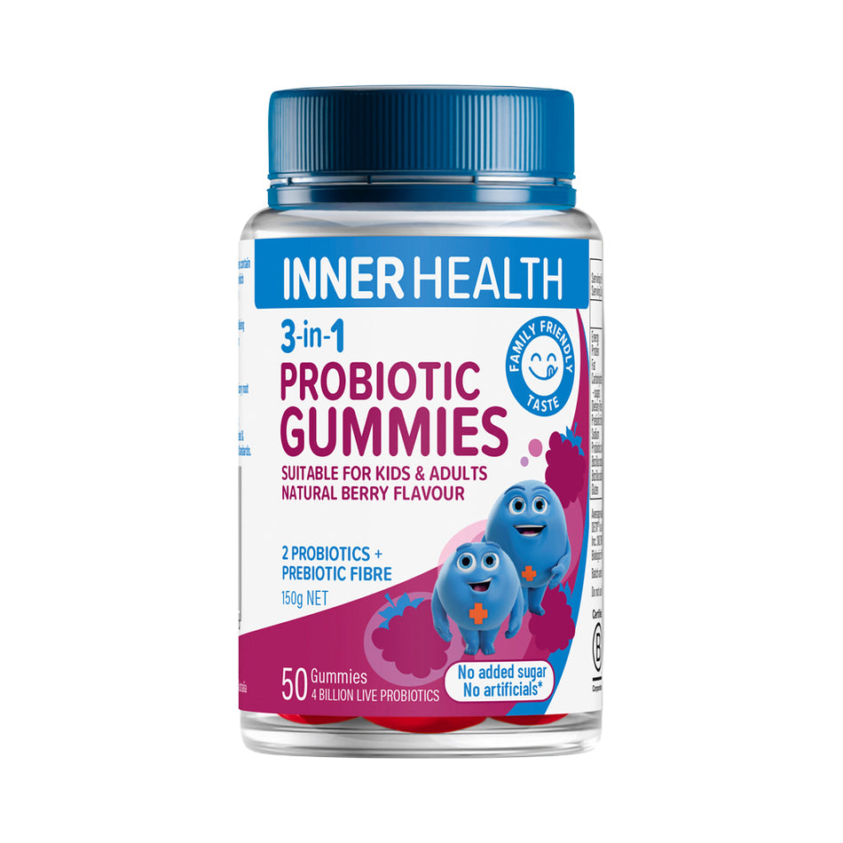 Inner Health 3-in-1 Probiotic Gummies Berry 50pk